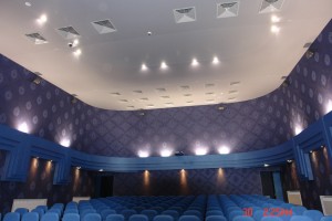 Натяжные потолки DEMI-LUNE в кинотеатре